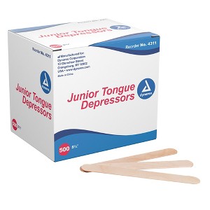 dynarex 5-1/2 Inch Length Wood Tongue Depressor Unflavored NonSterile 4311 1 Box 500/Box - 1 of 3