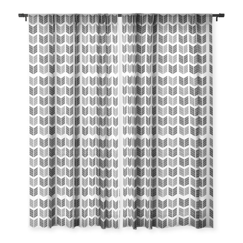 Avenie Boho Arrows Black 96" x 50" Single Panel Sheer Window Curtain - Society6, 3 of 7