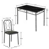 VECELO 5 Pieces Sets, Industrial Counter Height Tabletop with Bar Stools, Rectangle Breakfast Table and Chairs for Dining - 4 of 4