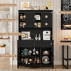 67.7"H Pantry Storage Cabinet with Sliding Barn Doors & Adjustable Shelf, Sideboard Buffet Cabinet - 4 of 4