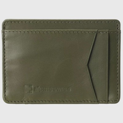 Alpine Swiss RFID Minimalist Oliver Front Pocket Wallet For Men Leather Comes in a Gift Box