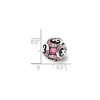 Black Bow Jewelry Sterling Silver with Pink Crystals Renaissance Bead Charm, 10mm - 2 of 3
