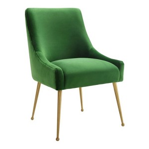 TOV Furniture Beatrix 19" Transitional Velvet Side Chair in Green - 1 of 4