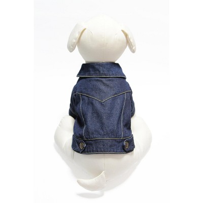 Gooby Denim Jacket for Pets, XSmall, Plain