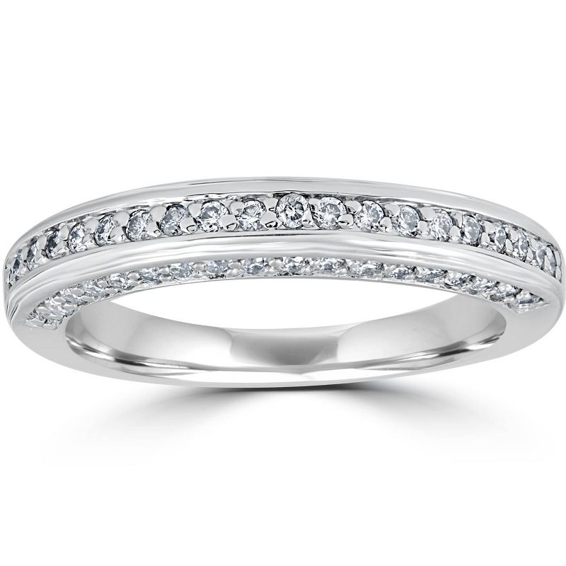 Pompeii3 5/8ct Diamond Wedding Ring White Gold Anniversary Ring, 1 of 6