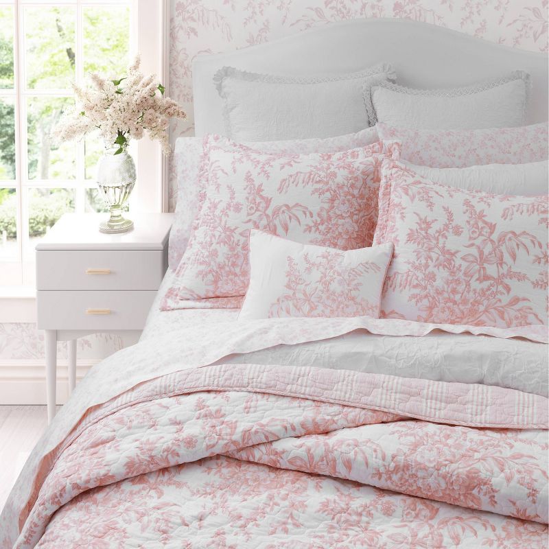 Bedford Cotton Quilt Set Pink - Laura Ashley, 4 of 10