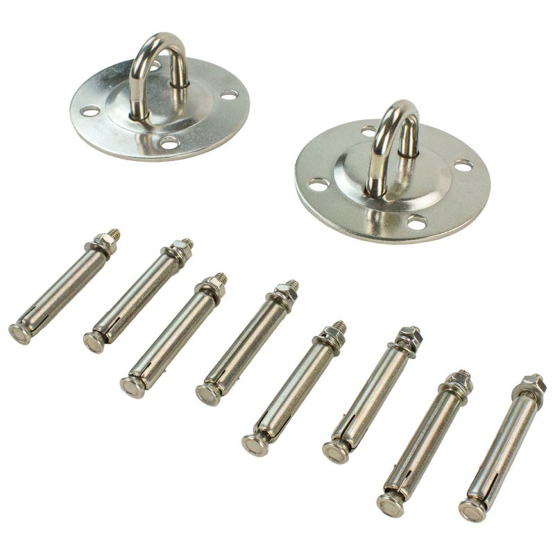 Northlight 2-Piece Nickel Plated Steel Ceiling Mount Kit for Hanging Chair, 1 of 4