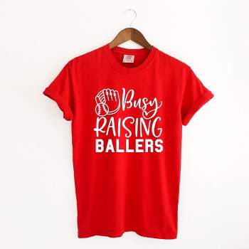 Simply Sage Market Women's Busy Raising Ballers Baseball Short Sleeve Garment Dyed Tee