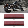Unique Bargains M6x1.0 Rectangle Universal Motorcycle Bike Screw Mount Warning Reflector Red 1 Pair - 2 of 4