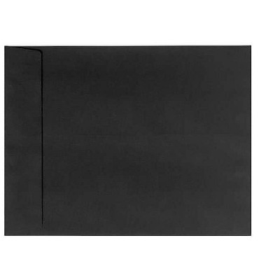 LUX 9 x 12 Open End Envelopes  250/Box Black Linen 4894-BLI-250