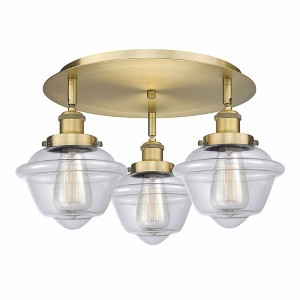 Oxford - 3 Light Flush Mount In Art Deco Style-8 Inches Tall and 18.25 Inches Wide - 1 of 1