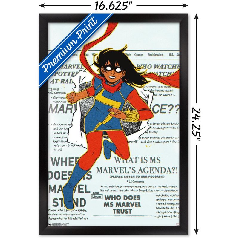 Trends International Marvel Comics - Ms. Marvel - Ms. Marvel #25 Variant Cover Framed Wall Poster Prints, 3 of 7