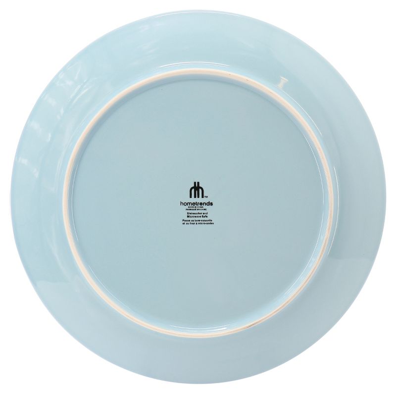 Gibson Hometrends Alemany 10.6 Inch Round Stoneware Dinner Plate Set in Aqua, 3 of 7