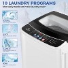 HOMDOX 16.5Lbs Portable Washing Machine, 2.3Cu.ft Compact Full-Automatic Washer Machine, LED Display, 10 Programs 8 Water Levels for Apt, Dorms, RV - 4 of 4