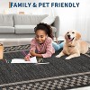Acekool Checkered Rug - Soft Machine Washable & Non-Slip, Easy Care Low Profile Border Mat for Kitchen Hallway Door - 4 of 4
