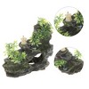 Unique Bargains Aquarium Terrariums Mountain for Fish Tank Landscape Decoration Green Gray 3.94" 1pcs - 3 of 4
