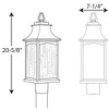 Progress Lighting Maison 2-Light Outdoor Post Lantern, Oil Rubbed Bronze, Clear Water Seeded Glass - 2 of 2