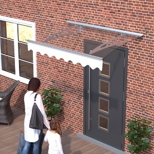 Sapphtopaz Window Awning Door Canopy Exterior 47" x 34" Awnings for Doors Polycarbonate Aluminum Alloy with Valance - 1 of 4