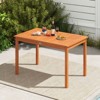 Costway 48 Inches Outdoor Dining Table for 4-6 People with Slatted Tabletop for Lawn Garden - 2 of 4
