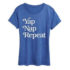 Women's - Instant Message - Yap Nap Repeat Short Sleeve Graphic T-Shirt - 1 of 4
