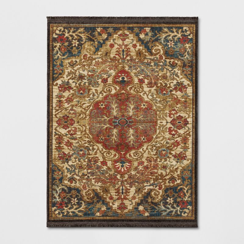 Floral Woven Medallion Persian Rug - Threshold&#153;, 1 of 8