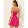 INSPIRE CHIC Women's Strapless Sweetheart Neck Off Shoulder Sleeveless Fit And Flare Mini Party Dress - 4 of 4