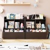 3-Tier Toy Storage Cabinet and Bookcase, Multi Shelf with Cubby Organizer Cabinet for Playroom, Bedroom, Hallway and Kindergarten School - 3 of 4