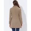 INSPIRE CHIC Women's Peter Pan Collar Single Breasted Winter Long Overcoat - 4 of 4