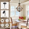 5-Light Modern Chandeliers,Height Adjustable Chandelier Light Fixtures,Solid Wood Chandelier -The Pop Home - 4 of 4