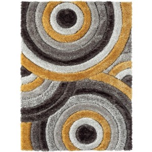 Luxe Weavers Shag Geometric Area Rug, Modern, Stain Resistant, Easy Indoor Rugs for Bedroom, Living Room - 1 of 4
