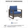 Gymojoy 4 Pieces Outdoor Patio Chairs Club Chair Set for Garden - 2 of 4