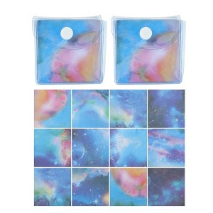 Unique Bargains Origami Paper Double-Sided Origami Paper 12 Style Starry Sky Colourful for DIY Arts and Crafts Projects Blue 480Pcs - 1 of 4