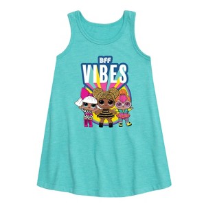 - LOL Surprise! - Bff Vibes with Queen Bee, Deva, & Neon QT Graphic Sleeveless Aline Dress - 1 of 2