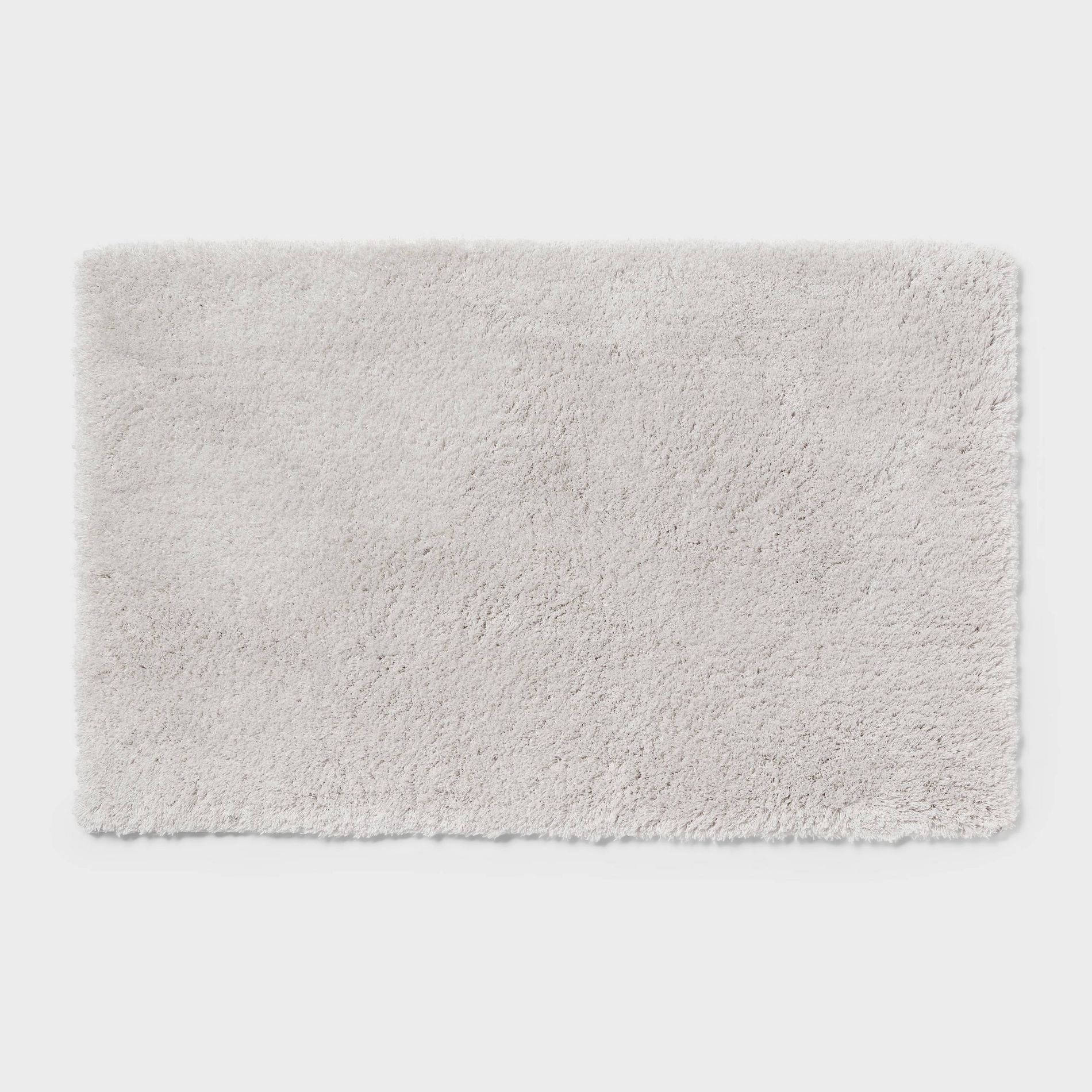 21"x34" Spa Plush Bath Rug Light Gray - Threshold™: Machine Washable, Tufted Polyester, Latex Backing