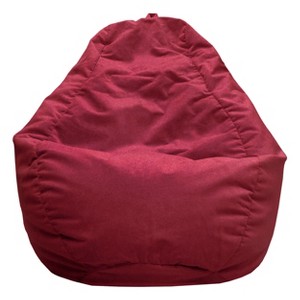 Gold Medal Micro-Fiber Suede Bean Bag Chair - Red Wine, Red Red