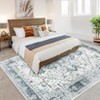 Washable Vintage Floral Medallion Large Rugs for Bedroom Living Room, Non Slip Retro Accent Floor Carpet for Home Office - 4 of 4