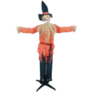 Sunstar Standing Scarecrow Animated Light-Up Halloween Decoration  - 72 in - Orange - 1 of 1