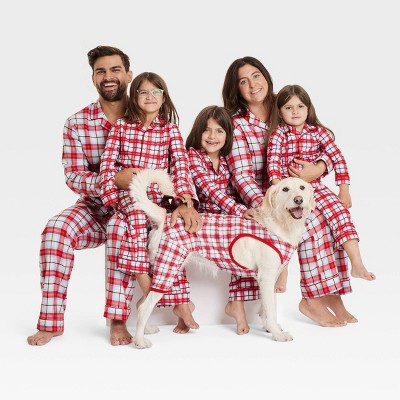 Men s Plaid Microfleece Holiday Matching Family Pajama Pants Wondershop White Target