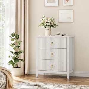 Modern Fluted Dresser, 3/5/6/7 Drawer Wood Dresser for Bedroom, Modern Chest of Drawers, Storage Organizer Cabinet for Living Room, Entryway - 1 of 4