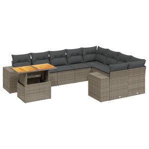 vidaXL Garden Sofa Set Grey - 1 of 4