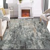 Modern Splashed Ink Printed Machine Washable Area Rug Ultra Thin Stain Resistant Non Shedding Non Slip Pet Friendly Floor Rug for Home Decor - 3 of 4