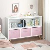 KTMBDW Kids Bookcase with Collapsible Fabric Drawers, Children's Book Display, Toy Storage Cabinet Organizer for Living room, Children's Room - 4 of 4