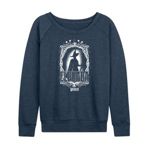 Women's - Wicked - Elphaba Wicked Witch Silhouette Lightweight French Terry Slouchy - 1 of 4