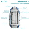 Intex Excursion Inflatable Rafting Fishing 4 Person Boat w/ Oars & Pump (2 Pack) - 3 of 4