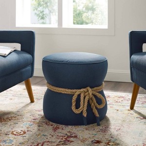 Beat Nautical Rope Upholstered Fabric Ottoman - Modway - 1 of 4