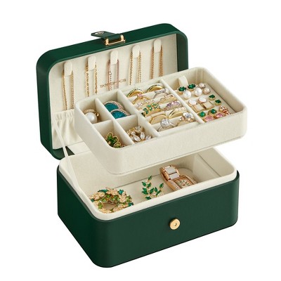 Travel Accessory Box 2-Layer Jewelry Box