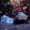 Slickblue Set of 3 Lighted Christmas Gift Boxes with 140 LED Warm White Lights for Indoor & Outdoor Decor - 4 of 4