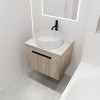 Vynxaria 24 in. Single Floating White Oak Plywood Bath Vanity with White Slate Ceramic Top KD-PACKING Ready to Assemble - 2 of 4
