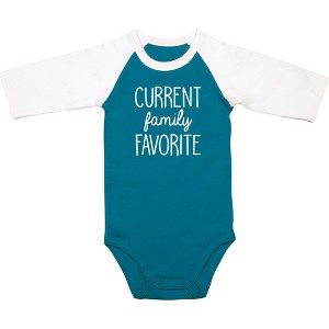 Pavilion Gift Company - Family Favorite - 12-24 Months 3/4 Length Sleeve Prussian Blue  Onesie - Leotards and Bodysuits - 1 of 4