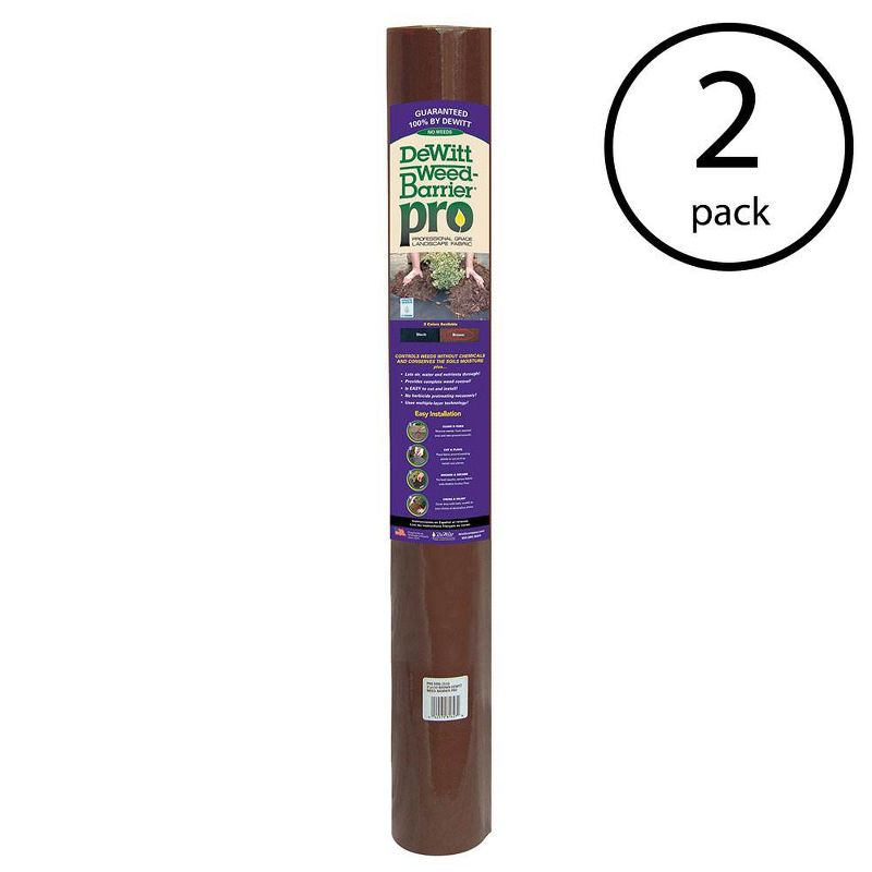 DeWitt Weed Barrier Pro Landscape Fabric in Brown 3' x 100' Refill (2 Pack), 2 of 7